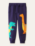 Joggingbroek met dinosaurusapplicatie