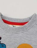 Dinosaur Floral Print Long Sleeve Sweatshirt - Bebehanna