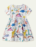 Dinosaur Full Print Dress