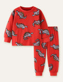 Conjunto de pijama estampado completo de dinossauro