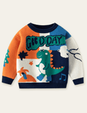 Dinosaur in Rain Boots Pattern Sweater - Bebehanna