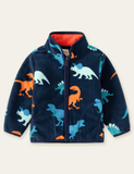 Dinosaur Printed Fleece Jacket
