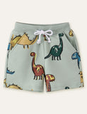 Shorts estampados de dinossauro