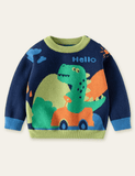 Pull à motif de dinosaure au volant