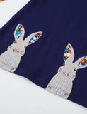 Easter Bunny Appliqué Long Sleeve Dress - Bebehanna