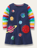 Educational Planet Appliqué Dress - Bebehanna