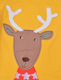 Elk Appliqué Long Sleeve T-shirt - Bebehanna
