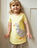 Embroidered Fun Animals Long Sleeve Dress - Bebehanna