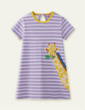 Embroidered Giraffe Dress - Bebehanna