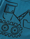 Excavator Printed Long-Sleeved T-shirt - Bebehanna