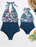 Family Matching One Piece Swimsuit Backless Swimsuit - Bebehanna