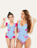 Flamingo Stripes Family Matching Swimsuit
