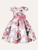 Floral Bow Party Dress - Bebehanna