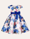 Floral Bow Party Dress - Bebehanna