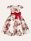 Floral Bow Party Dress - Bebehanna