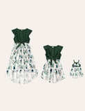 Passendes Familienkleid mit Blumenmuster