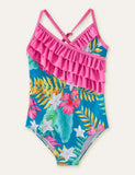 Floral Printed One-Piece Swimsuit - Bebehanna