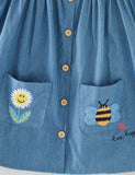 Flower Bee Embroidered Dress - Bebehanna