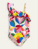 Clearance Sale - Frilly One Shoulder Swimsuit