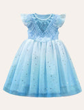 Frozen Star Mesh Party Dress - Bebehanna