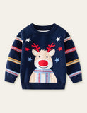 Funny Elk Star Striped Sweater - Bebehanna