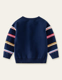 Funny Elk Star Striped Sweater - Bebehanna