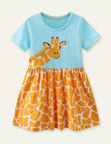 Robe à appliqué girafe