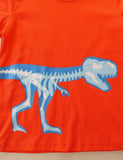 Glowing Dinosaur Printed Long Sleeve T-shirt - Bebehanna