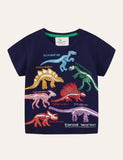 Glowing Dinosaur Short-Sleeved T-shirt - Bebehanna