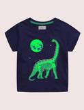 Glowing Dinosaur Short-Sleeved T-shirt - Bebehanna