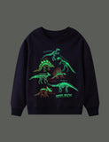 Glødende dinosaur-genser