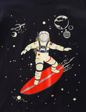 Glowing Space Astronaut Printed Long Sleeve T-shirt - Bebehanna