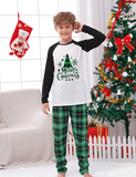 Green Plaid Christmas Tree Printed Family Matching Pajamas - Bebehanna