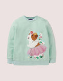 Sweatshirt met cavia-applicatie