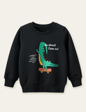 Omgekeerd alligator bedrukt sweatshirt