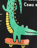 Inverted Alligator Printed Sweatshirt - Bebehanna