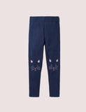 Kitten Embroidered Leggings - Bebehanna