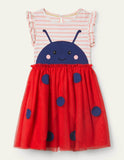 Ladybird Appliqué Jersey Dress