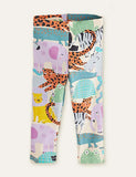 Leopard Appliqué Sweatshirt + Zoo Printed Leggings - Bebehanna
