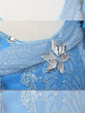 Light Up Cinderella Princess Long-Sleeve Dress Up Costume for Girls Halloween - UPORPOR - Bebehanna