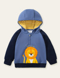 Lion Embroidery Thickening Hoodie