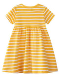 Magpie Appliqué Striped Dress - Bebehanna