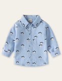 Langarmshirt mit Pinguin-Print