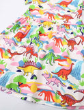 Rainbow Dinosaur Print Dress - Bebehanna