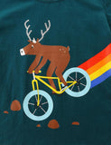 Rainbow Elk Printed Long Sleeve T-shirt - Bebehanna