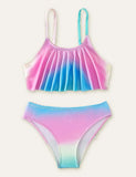 Maillot de bain de couleur dégradé arc-en-ciel