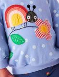 Rainbow Ladybug Appliqué Sweatshirt + Ladybug Printed Leggings - Bebehanna