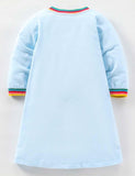 Rainbow Pencil Appliqué Long Sleeve Dress - Bebehanna