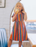 Rainbow Stripes Family Matching Dress - Bebehanna