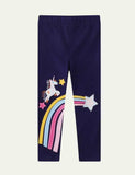 Leggings mit Regenbogen-Einhorn-Applikation